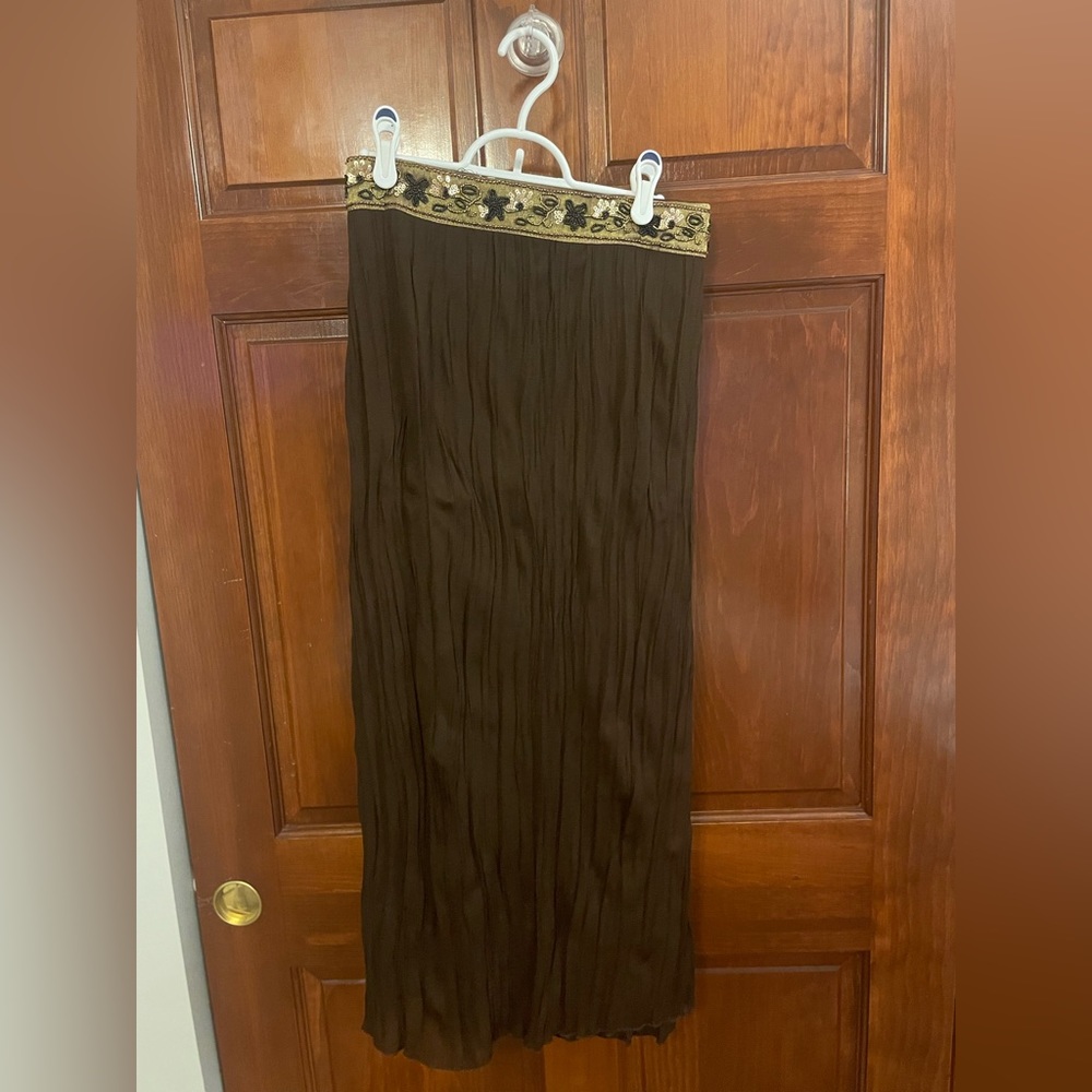 - Y2k fairycore beaded brown skirt